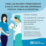 Nuevas recomendaciones de la Organización Mundial de la Salud para la asistencia al parto