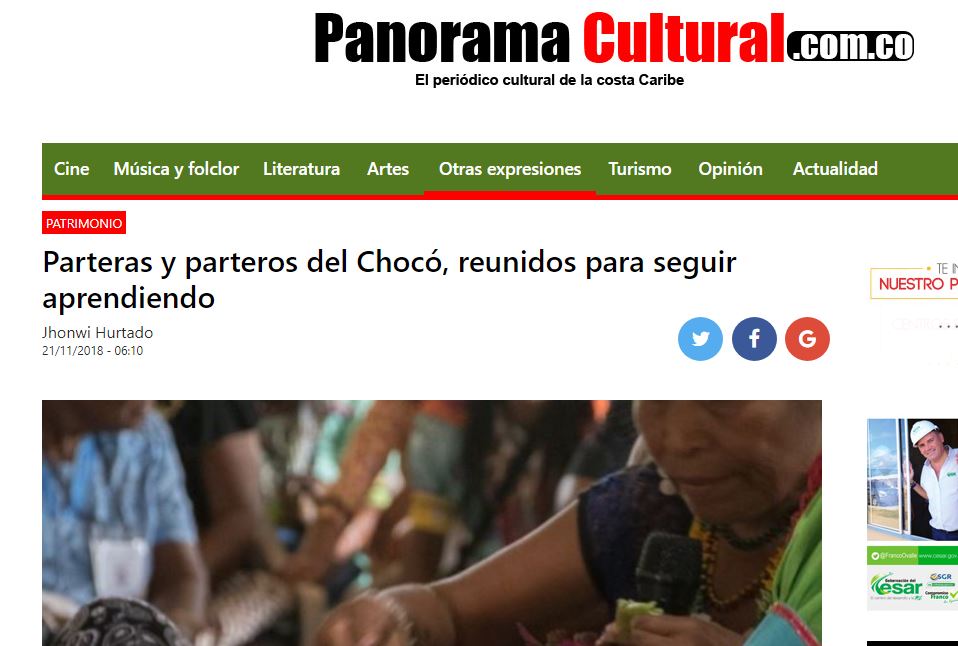 Encuentro de la Red de Parteras y Parteros del Chocó